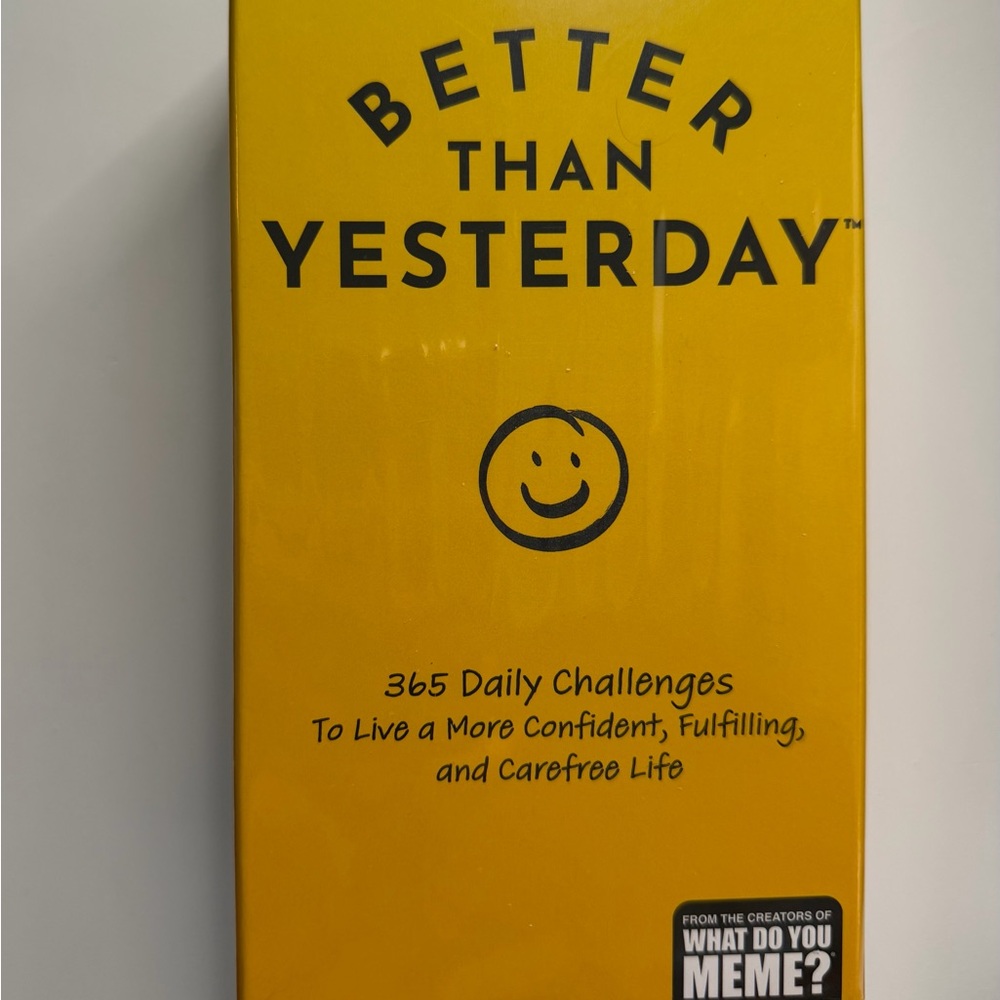Better Than Yesterday Challenge Card Game